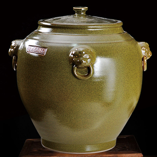 景德镇陶瓷带盖米缸水缸茶叶末釉，瓷器防虫米桶酒坛20斤50斤100斤
