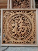 东阳木雕挂件正方形福字客厅，壁挂现代中式挂屏，香樟实木雕花工艺