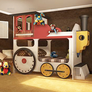 创意家具实木定制特色火车，上下儿童床托马斯床，双层实木汽车男孩床