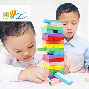 儿童益智叠叠乐平衡叠叠高抽积木层层叠堆木条抽抽乐木头桌游玩具