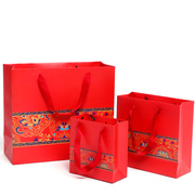 中国风节日袋红色喜庆回礼袋结婚手提袋糖果礼盒烟酒包装袋