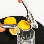 手动榨汁机家用柠檬夹子，挤压汁器不锈钢色，迷你橙压榨果汁机榨汁器