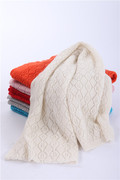 冬季山羊绒针织围巾披肩两用女纯色加长羊绒围巾保暖加厚围巾镂空