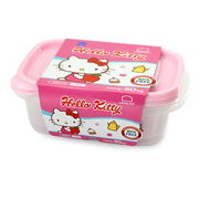 韩国进口 hello kitty 凯蒂猫 塑料保鲜盒密封盒饭盒餐盒 890ml*2