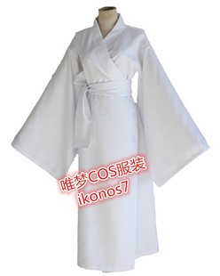 野良神 雪音cos服 白色浴衣和服 cosplay服装万用纯白色 可换颜色