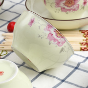 陶瓷餐具碗盘家用日式创意5英寸饭碗汤碗8英寸大号面碗组合盘子
