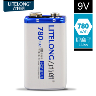 力特朗9v锂电池高容量(高容量)780mah烟雾，报警器电池金属探测仪电池