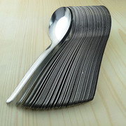 大汤勺 不锈钢 家用平底小勺子学校食堂学生吃饭勺子喝汤勺子铁勺