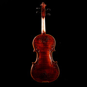 高档实木整板雕刻独板全手工雕花小提琴演奏小提琴44乐器