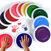 儿童手指画印泥安全可水洗涂鸦颜料，幼儿园12色手掌印泥彩色印泥