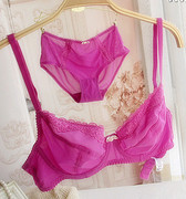 英国g*g出口外单内衣(单内衣)bra梦幻，紫罗兰色舒适透气性感超薄文胸套装