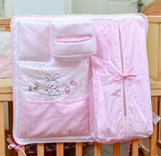 尿布袋 婴儿床头挂袋 尿片储物收纳袋 新生儿床上用品 纯棉