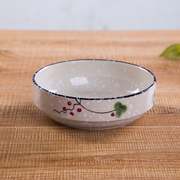 釉下彩日式陶瓷盘子，菜盘深盘饭碟家用商用圆形盘子