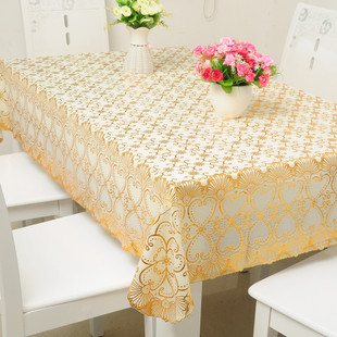 pvc高档塑料免洗正方形台布欧式餐桌布防水防油耐热方桌布