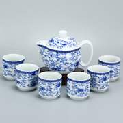 青花茶具套装公司，送礼整套功夫陶瓷，茶具茶壶茶杯