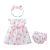 女童裙子套装可爱2024夏装宝宝纯棉，连衣裙0-1岁2婴儿，超洋气公主裙