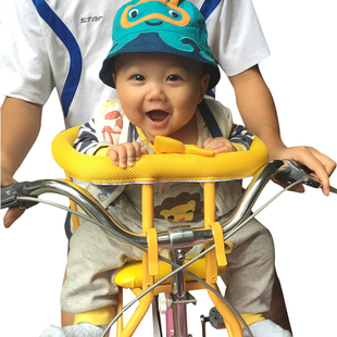 宝宝单车前(单车前)坐自行车儿童安全座椅加厚电动车座椅快拆前座后座