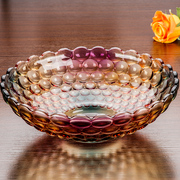 水果盘大号干果盘欧式现代客厅创意，水晶玻璃水果盆果斗糖果盘子