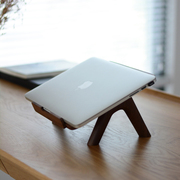 Little Design 实木笔记本电脑支架 Macbook黑胡桃木办公桌面托架