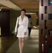 韩剧春秋李多海同款修身双排扣白色风衣女韩版中长款外套