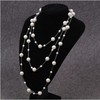 韩国时尚多层珍珠项链，女长款挂件简约百搭装饰品，毛衣挂链装饰配饰