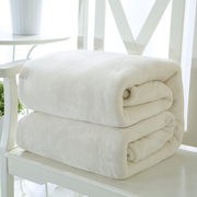 白色珊瑚绒毯加厚法莱，绒毯子床单拍照背景，毯云貂绒夏季毛毯加厚