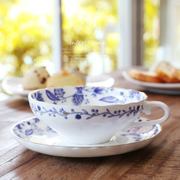 英式经典下午茶杯碟子套装骨瓷，咖啡杯欧式小奢华精致复古茶具