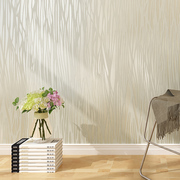 北欧无纺布条纹壁纸高级感纯色素色卧室客厅墙纸非自粘出租房刷胶
