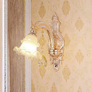 欧式壁灯卧室床头灯饰客厅过道沙发背景墙灯具现代锌合金水晶壁灯