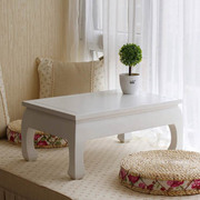 日式榻榻米茶几简约白色飘窗桌实木炕桌和室，地台桌矮桌窗台桌