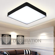 北欧LED黑白平板吸顶灯长方形正方形客厅灯创意卧室书房灯饰