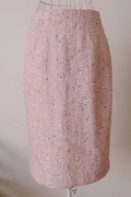 韩版羊毛呢套装衣服半身中长包臀西装裙，粉红色小码通勤春季25