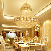 两层吊灯奢华高端水晶灯大气，跃层复式别墅客厅，灯简约欧式餐厅灯具