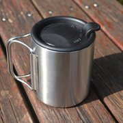 户外露营水杯不锈钢旅行水杯，水具茶缸便携式加厚隔热防烫杯子