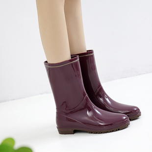 云钻高品质日式雨鞋女中筒雨靴成人时尚水鞋防水防滑耐磨套鞋胶鞋