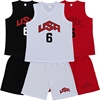 USA美国梦之队6号詹姆斯球衣篮球服亲子运动套装儿童小码
