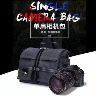 适用于国家地理系列相机包单反(包单反)单肩帆布防水佳能尼康索尼摄影背包