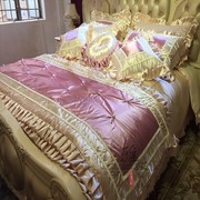 欧式法式床上用品奢华新古典婚庆别墅豪华四件套，全棉简约家纺