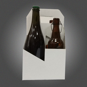 手提式四瓶装纸盒啤酒礼盒红酒盒葡萄酒礼盒瓶装听装专用盒