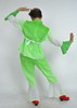 喇叭袖过渡秧歌服饰，少数民族舞蹈演出服装，秧歌舞台表演服装绿色