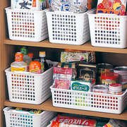 日本进口家用塑料收纳盒办公室收纳篮零食收纳筐置物整理筐多规格