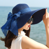 韩版帽子女夏天防晒大沿太阳沙滩帽海边度假遮阳帽可折叠出游草帽