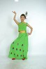 云南少数民族成人傣族服装/孔雀舞蹈演出服饰/葫芦丝舞台女裙绿色