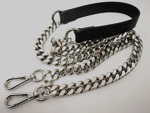 包带链条配件粗宽金属链子，真皮包带14.5mm宽银色，包包链子包带肩带