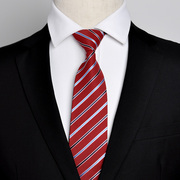 男士拉链领带男正装商务职业易拉得8cm西装蓝色新郎结婚懒人领带