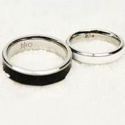 DIY黑白色钛钢情侣戒指刻字定制韩版时尚创意项链尾戒食指环男女