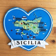 意大利旅游纪念冰箱贴 地中海西西里岛旅游收藏磁性贴旅游伴手礼
