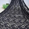 高档黑色镂空刺绣花朵蕾丝服装连衣裙布料拍摄背景布桌布