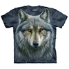 美国 themountain 灰色底战斗的大灰狼系列图案短袖3D立体T恤
