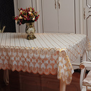 防水桌布免洗餐桌布艺塑料PVC防烫金家用长方形茶几布正方桌布